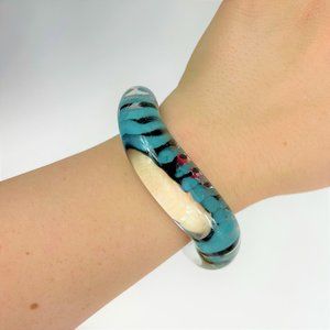 Lamp Worked Borosilicate pyrex glass Cuff Bracelet